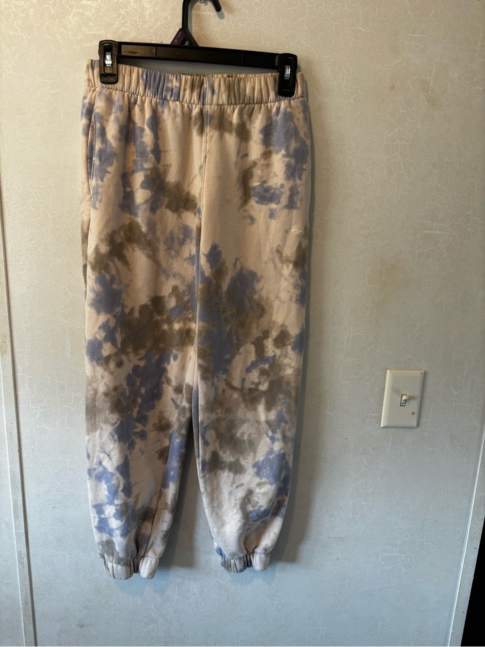 Hollister Tie-Dye Jogger Pants - Blue and Beige